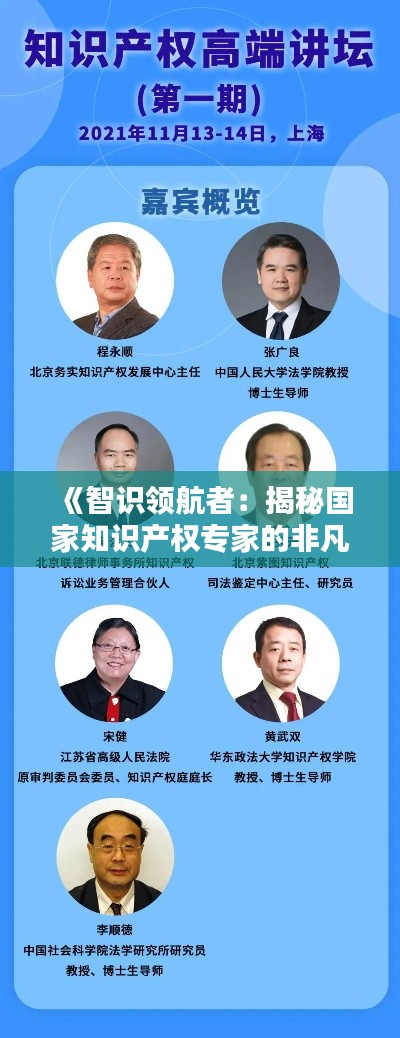 《智识领航者:揭秘国家知识产权专家的非凡世界》