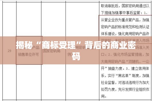 揭秘“商标受理”背后的商业密码
