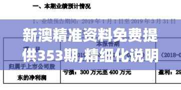 新澳精准资料免费提供353期,精细化说明解析_超级版2.347