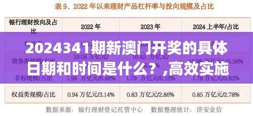 2024341期新澳门开奖的具体日期和时间是什么?,高效实施设计策略_专属款13.961