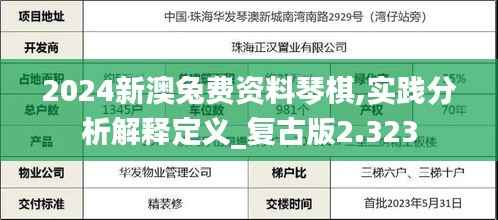 2024新澳兔费资料琴棋,实践分析解释定义_复古版2.323