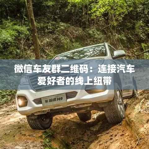 微信车友群二维码:连接汽车爱好者的线上纽带