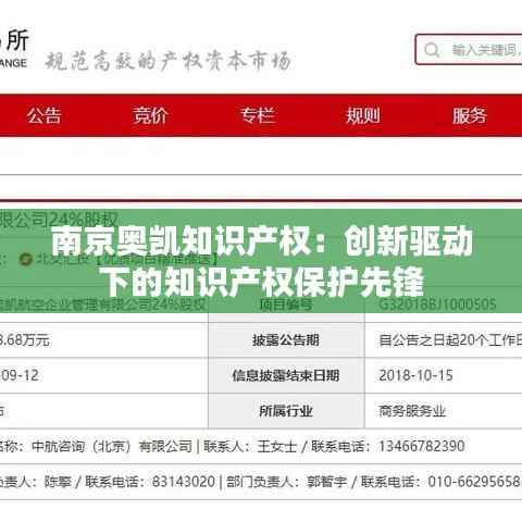 南京奥凯知识产权:创新驱动下的知识产权保护先锋