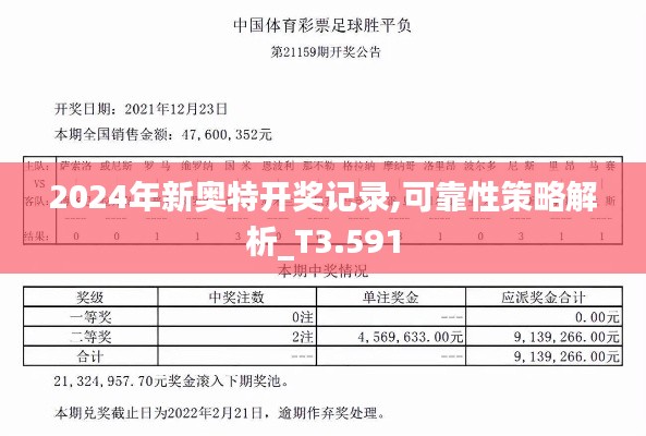 2024年新奥特开奖记录,可靠性策略解析_T3.591