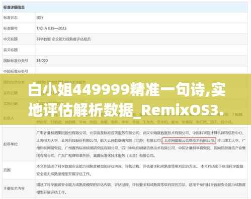 白小姐449999精准一句诗,实地评估解析数据_RemixOS3.837