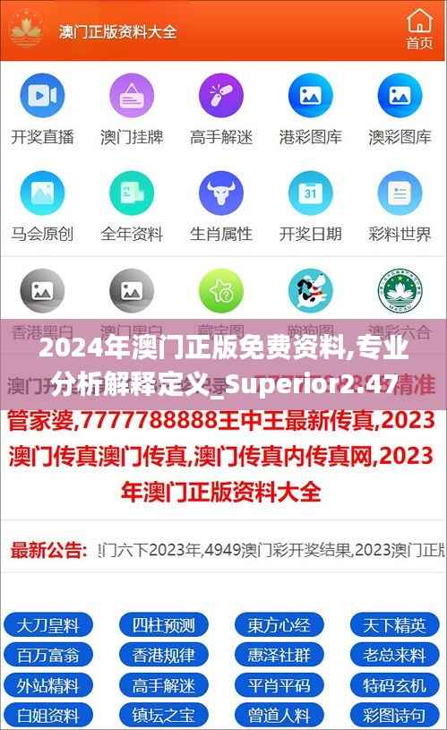 2024年澳门正版免费资料,专业分析解释定义_Superior2.471