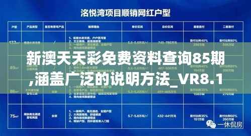 新澳天天彩免费资料查询85期,涵盖广泛的说明方法_VR8.135