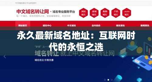 永久最新域名地址:互联网时代的永恒之选