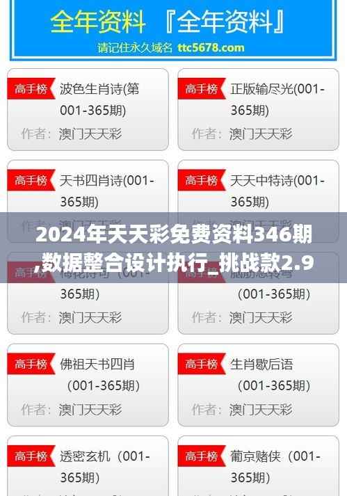 2024年天天彩免费资料346期,数据整合设计执行_挑战款2.973