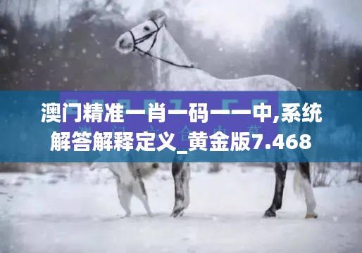 澳门精准一肖一码一一中,系统解答解释定义_黄金版7.468