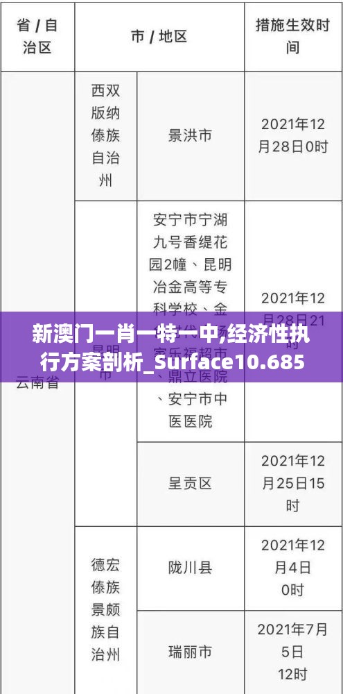 新澳门一肖一特一中,经济性执行方案剖析_Surface10.685