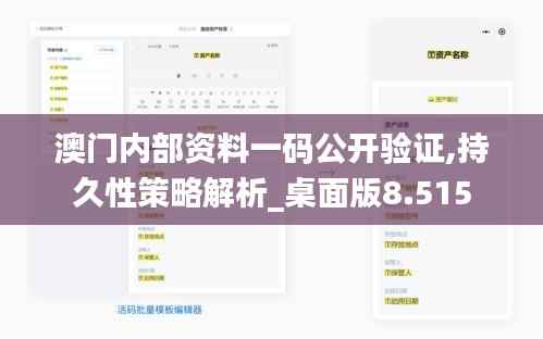 澳门内部资料一码公开验证,持久性策略解析_桌面版8.515