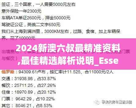 2024新澳六叔最精准资料,最佳精选解析说明_Essential2.751