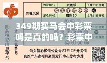 349期买马会中彩票吗是真的吗?彩票中奖与个人财富观念的转变
