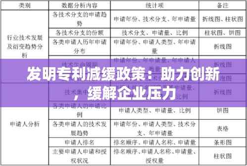 发明专利减缓政策:助力创新,缓解企业压力