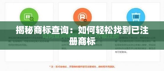 揭秘商标查询：如何轻松找到已注册商标