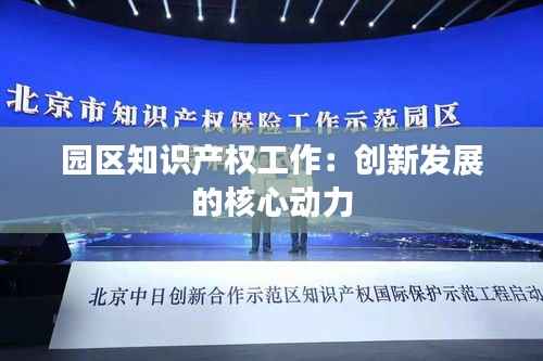 园区知识产权工作:创新发展的核心动力