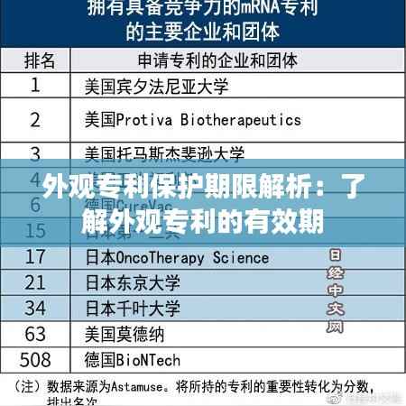 外观专利保护期限解析：了解外观专利的有效期