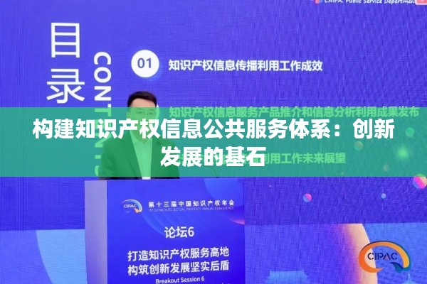 构建知识产权信息公共服务体系:创新发展的基石