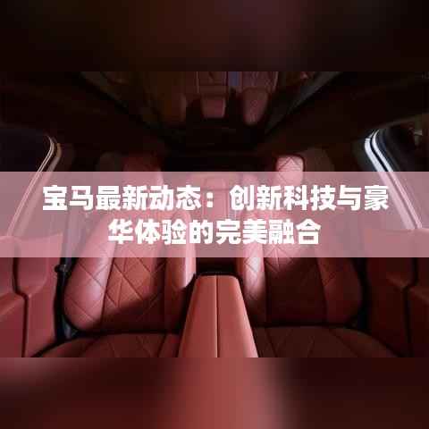 宝马最新动态:创新科技与豪华体验的完美融合