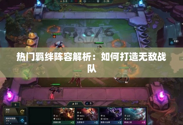 热门羁绊阵容解析:如何打造无敌战队