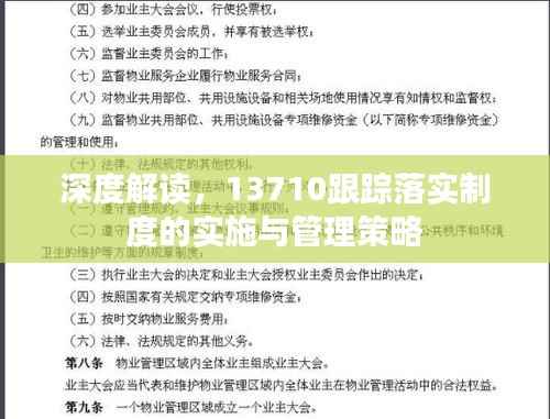 深度解读,13710跟踪落实制度的实施与管理策略