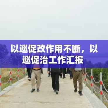以巡促改作用不断，以巡促治工作汇报 