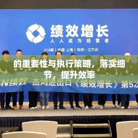 的重要性与执行策略,落实细节,提升效率