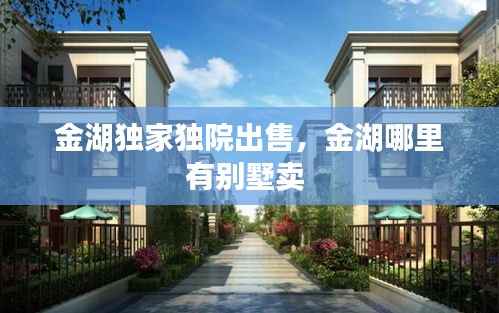 金湖独家独院出售,金湖哪里有别墅卖