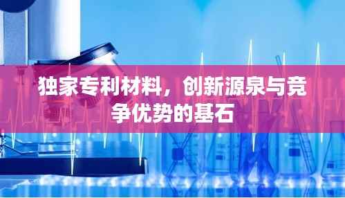 独家专利材料,创新源泉与竞争优势的基石