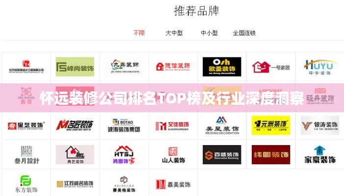 怀远装修公司排名TOP榜及行业深度洞察