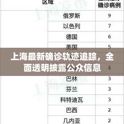上海最新确诊轨迹追踪,全面透明披露公众信息
