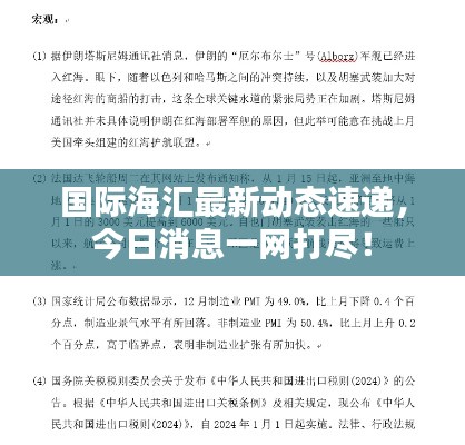 国际海汇最新动态速递,今日消息一网打尽!
