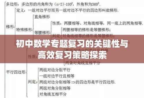 初中数学专题复习的关键性与高效复习策略探索