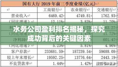 水务公司盈利排名揭秘,探究成功背后的关键因素