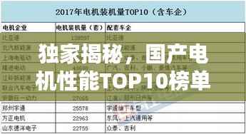 独家揭秘,国产电机性能TOP10榜单,排名大解析!