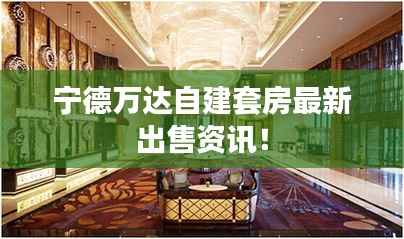 宁德万达自建套房最新出售资讯!