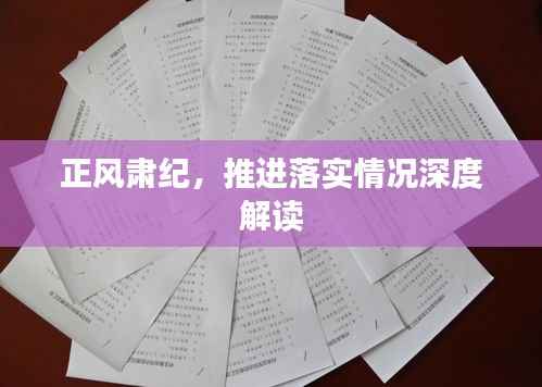 正风肃纪,推进落实情况深度解读