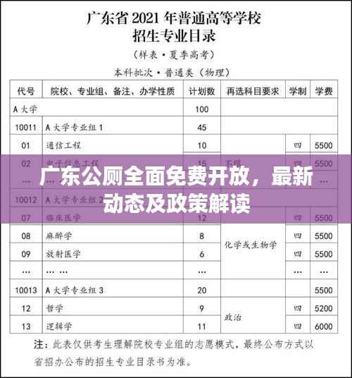 广东公厕全面免费开放,最新动态及政策解读