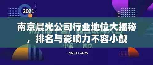 南京晨光公司行业地位大揭秘,排名与影响力不容小觑