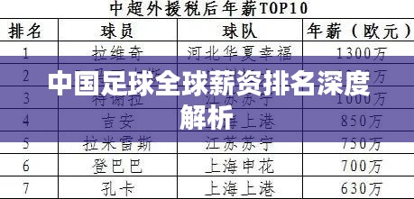 中国足球全球薪资排名深度解析