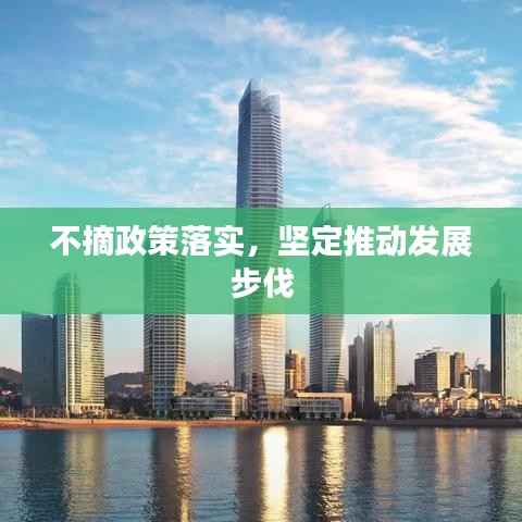 不摘政策落实,坚定推动发展步伐