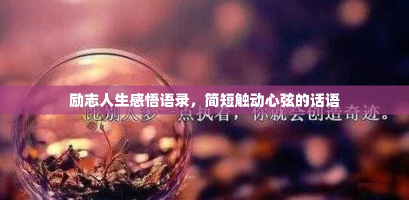 励志人生感悟语录,简短触动心弦的话语