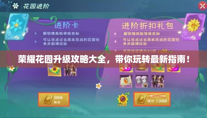 荣耀花园升级攻略大全,带你玩转最新指南!