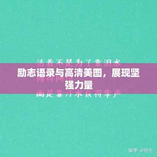 励志语录与高清美图,展现坚强力量