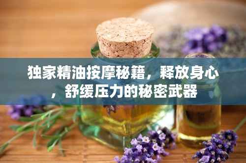 独家精油按摩秘籍,释放身心,舒缓压力的秘密武器