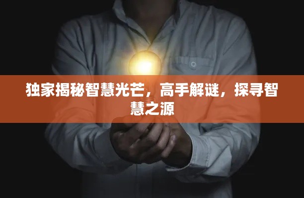 独家揭秘智慧光芒,高手解谜,探寻智慧之源